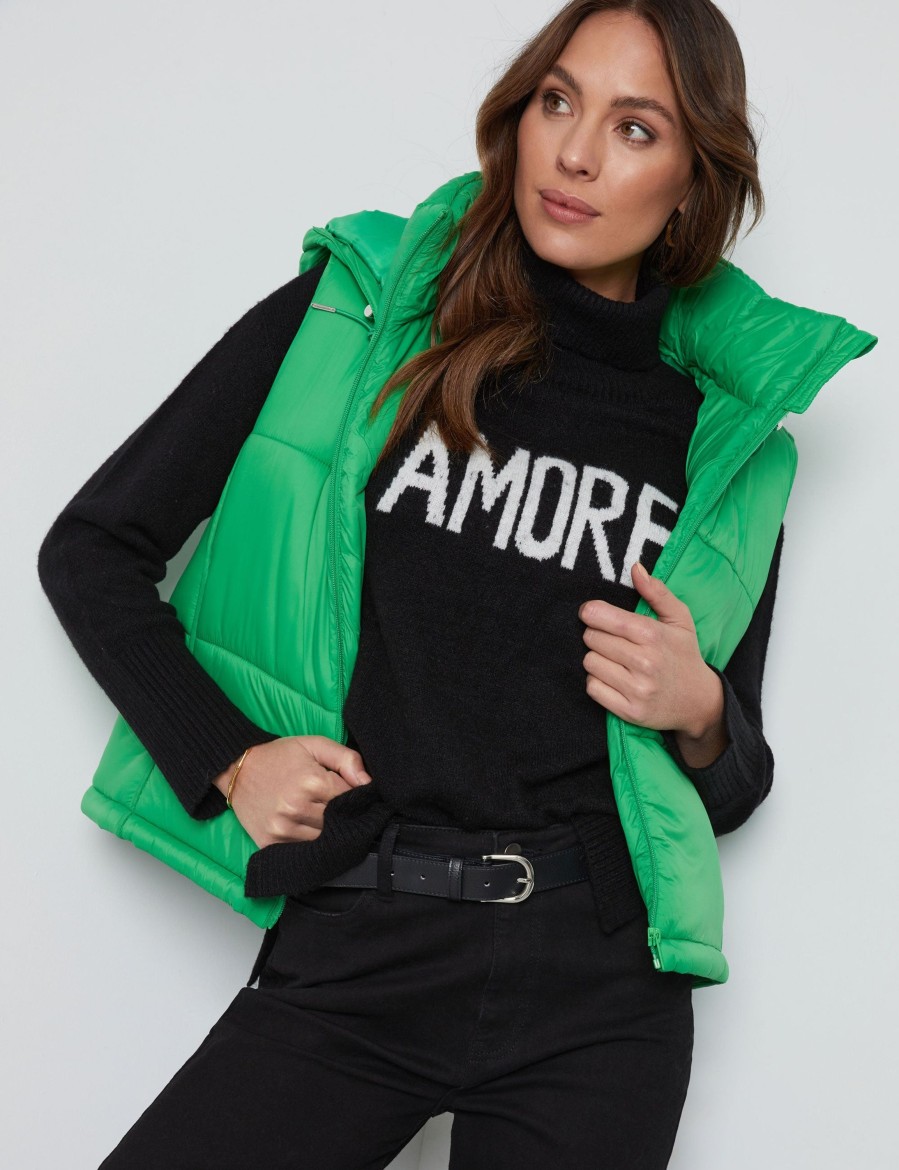 Clothing Katies Vests | Katies Short Puffer Vest Jade